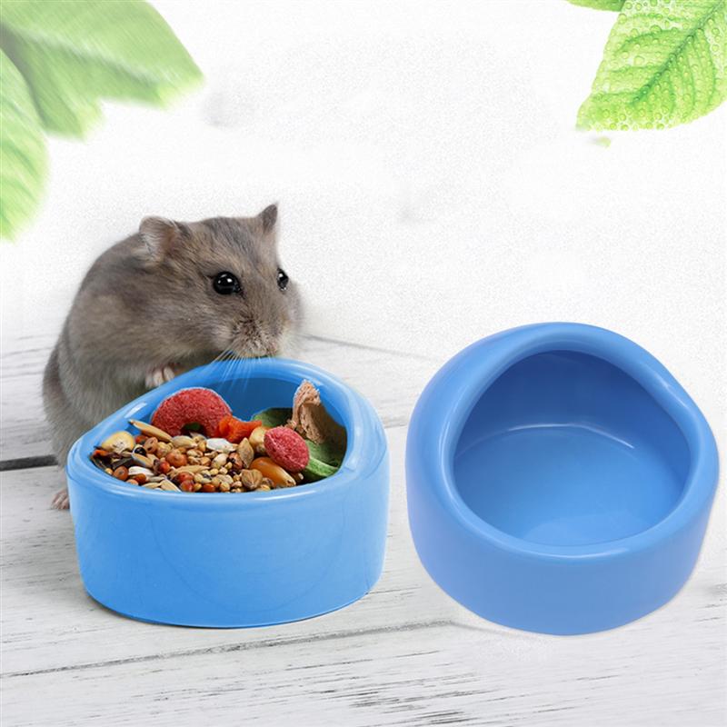 1pc Hamster Feeding Bowls Ceramic Chew Resistant Food Bowls For Small Animals Rodents Gerbil Hamster Feeding