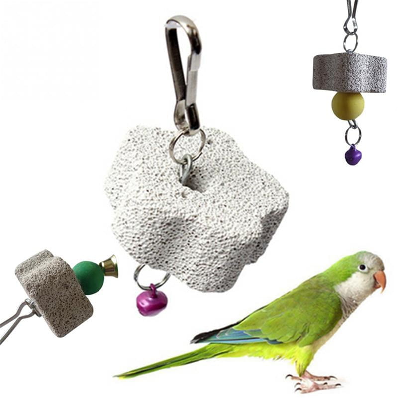 2020 New Parrot Mouth Grinding Blah Stone Bird Toy Molar Stone Cage Toys Parakeet Cockatiel Budgie Products Pet birds Supplies