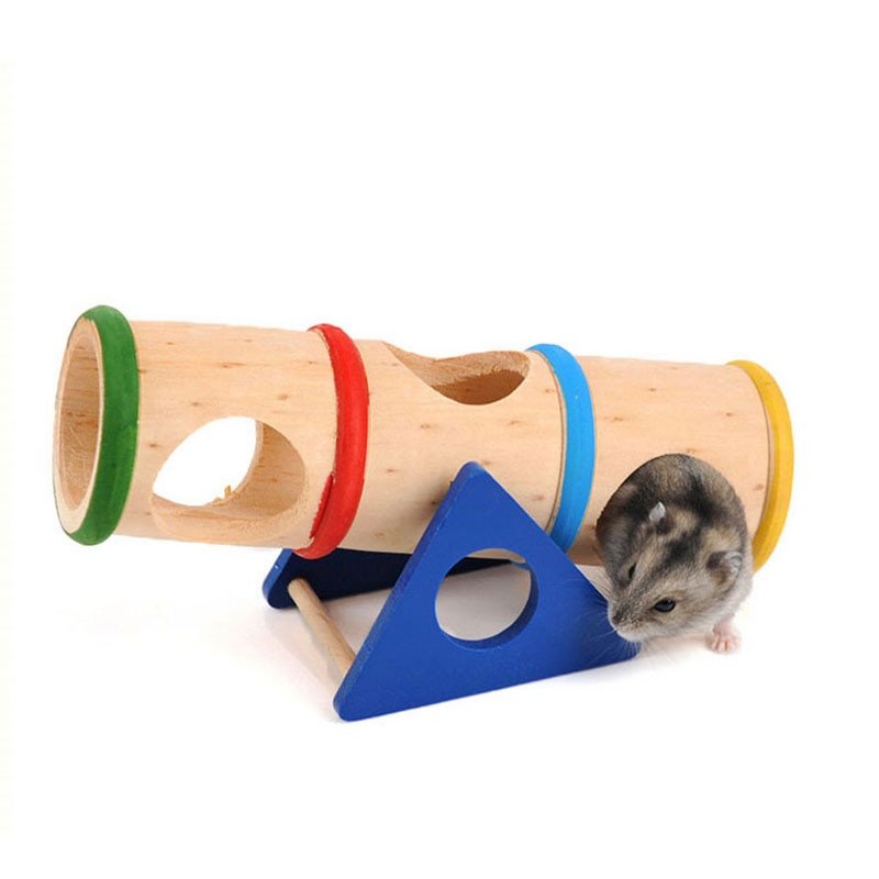 Beautiful Hamster Toys Small Pet Supplies Hamster Nest House Cage Supplies Wood colorful Wood House Small Animal Mouse Toys