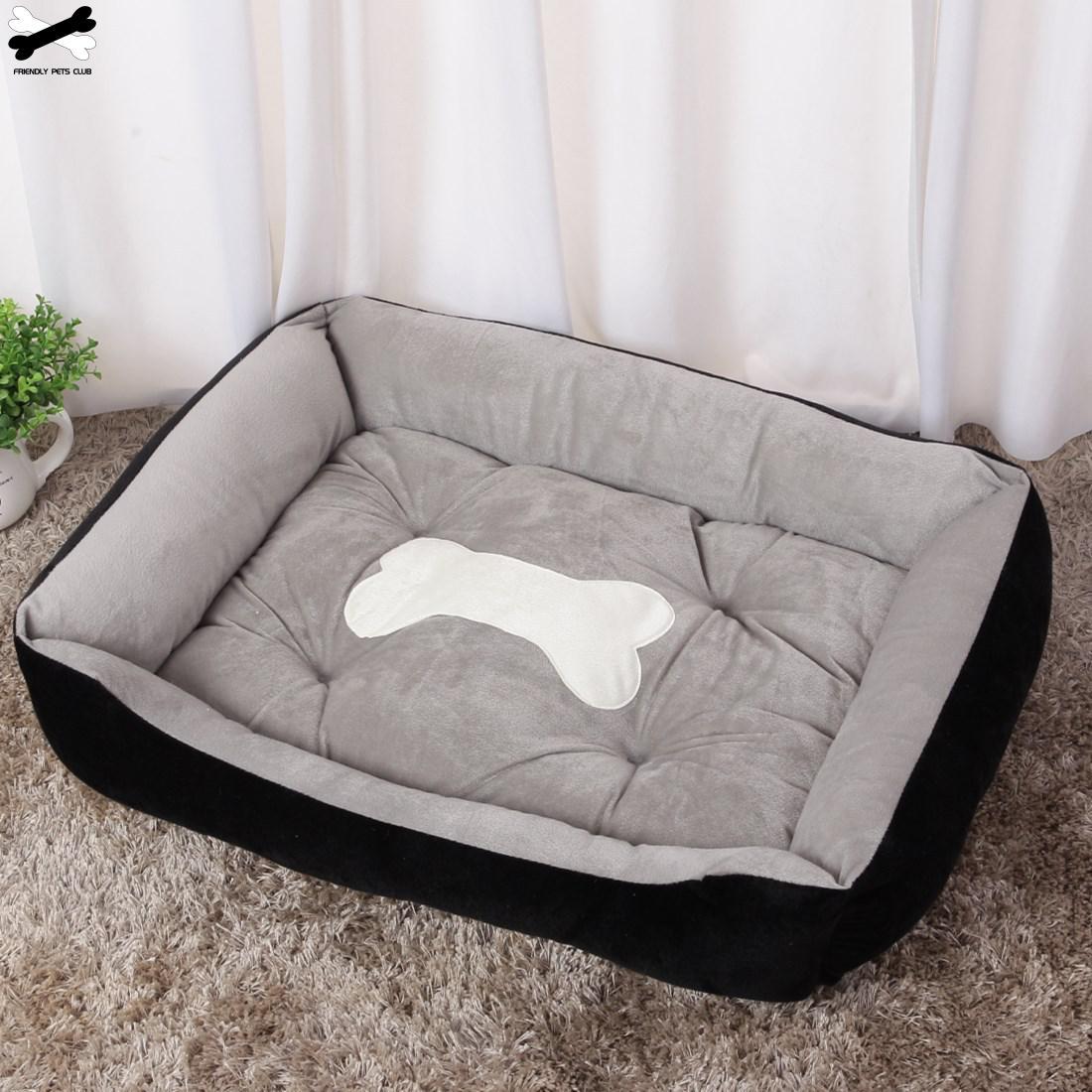 Bone Pet Bed Warm Pet Bed Linen For Small Medium Large Dog Soft Pet Bed For Dogs Washable House For Cat Puppy Cotton Kennel Wash