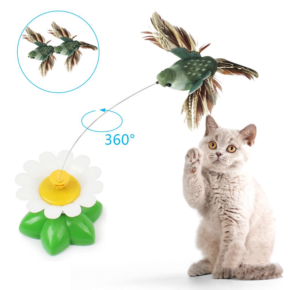 Cat Toy Electric Rotating Colorful Butterfly Bird Funny...