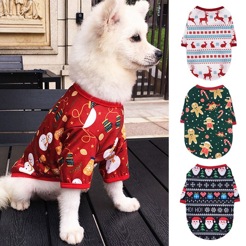 Christmas Pet Clothes for Puppy Dog Clothing Winter Warm Pet Cats Jacket Coat Dog Hoodies Puppy Costume Santa Claus Sweatshirt