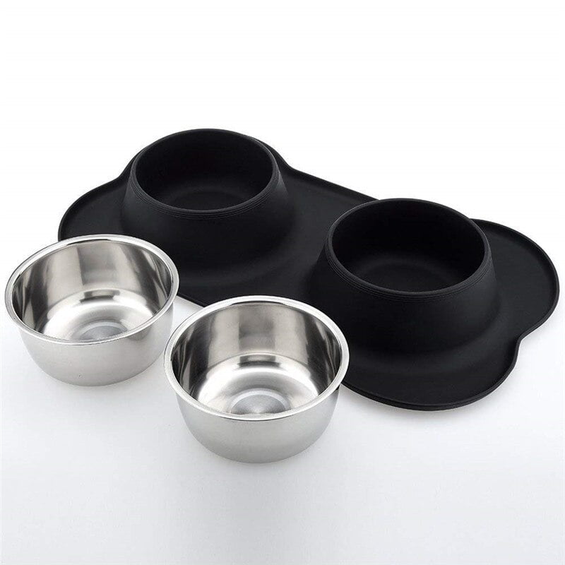 Dog Bowls Stainless Steel Dog Bowl with No Spill Non-Skid...