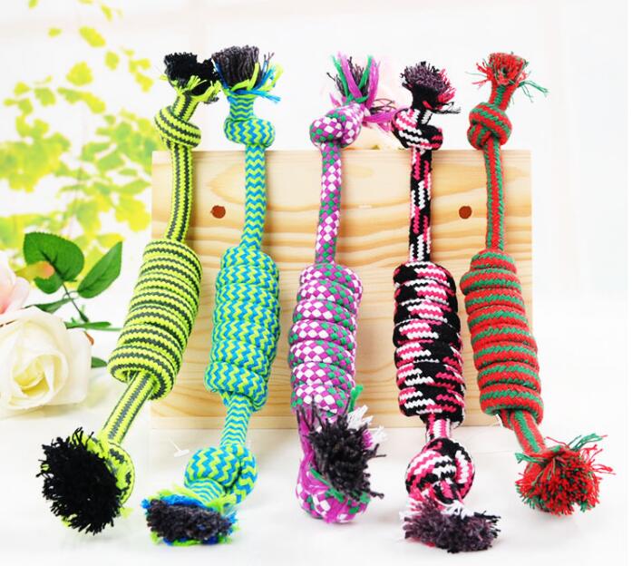 Dog Toys For Large Bite Resist Interactive Cotton Bone Rope Puppy Small Dog Toy Chew Knot Teeth Cleaning Rope Toy