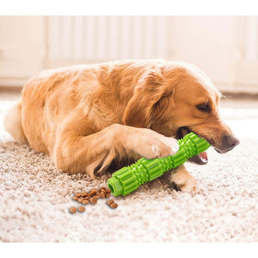 Durable Dog Chew Toy-Aggressive Chewing Bone Toy Dog Toothbrush Stick Soft Rubber Small Dog Toothpaste Pet Toothbrush