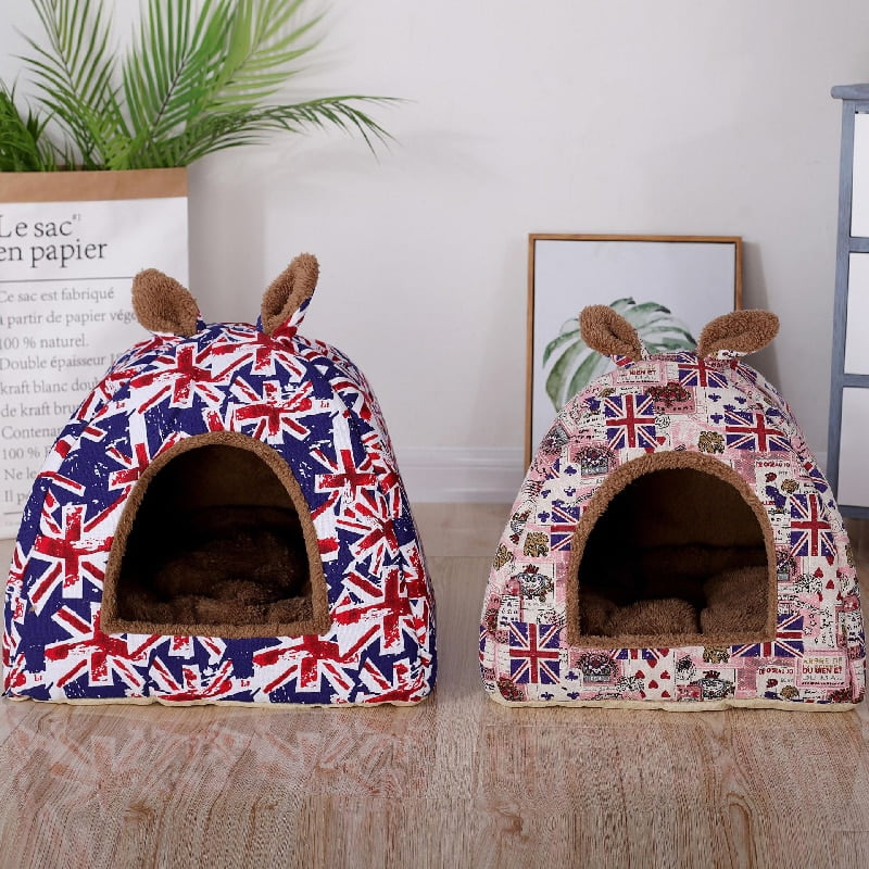Fashion Dog Beds for Puppy Cats Soft Foldable House...