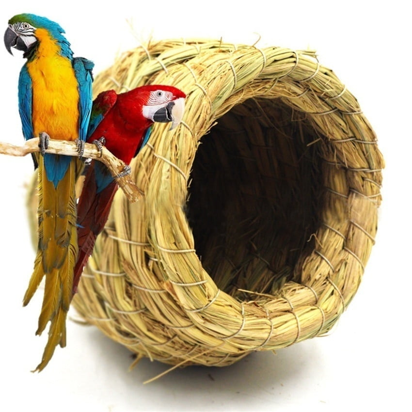 Handmade Straw Natural Bird Nest/Pigeon Bird House Parrot Nest Warm Pet Bedroom Courtyard Bird Cages Adornment
