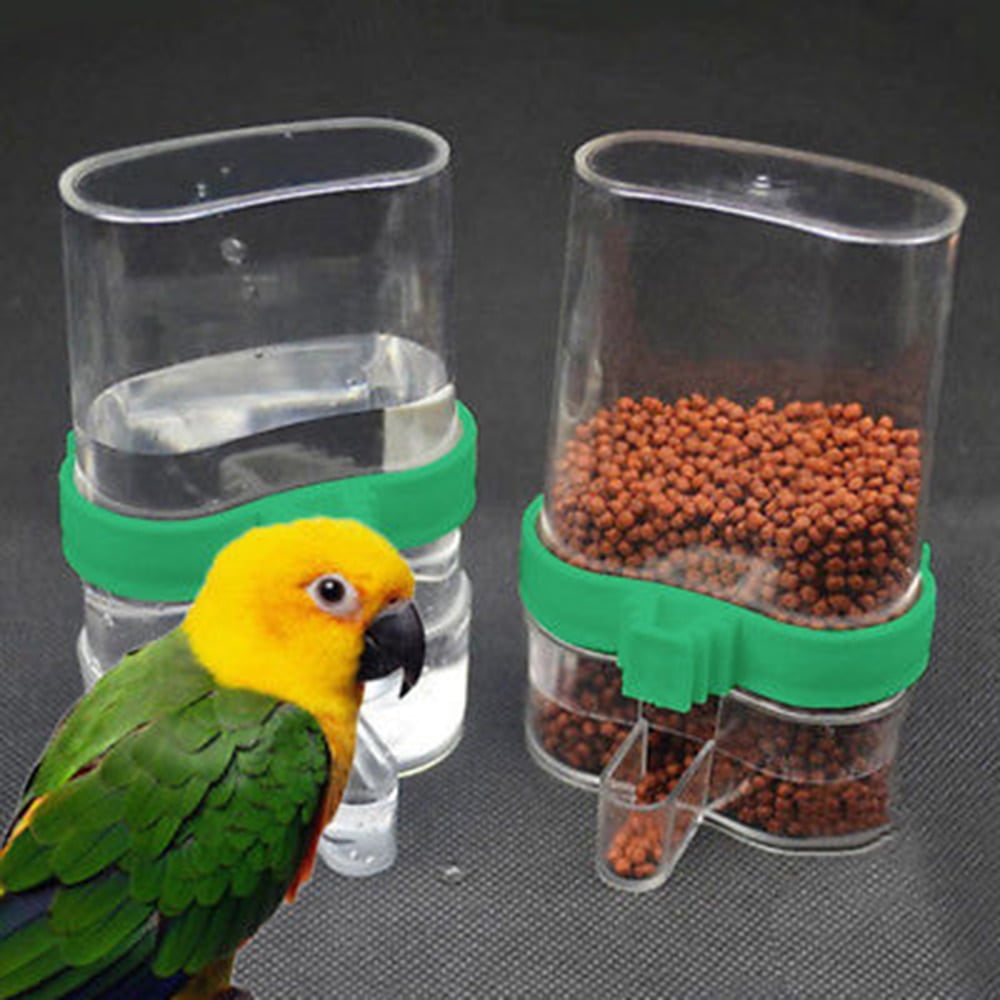 NEW Pet Bird Automatic Cage Seed Water Food Feeder Parrot Cockatiel Canary Bird Water Feeder