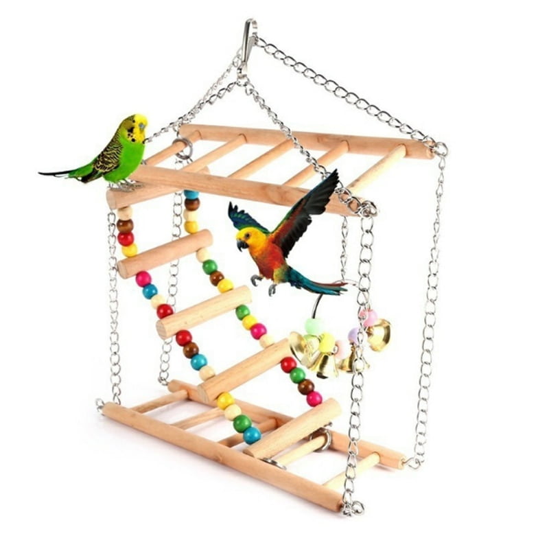 Parrots Toys Bird Swing Exercise Climbing Hanging Ladder...