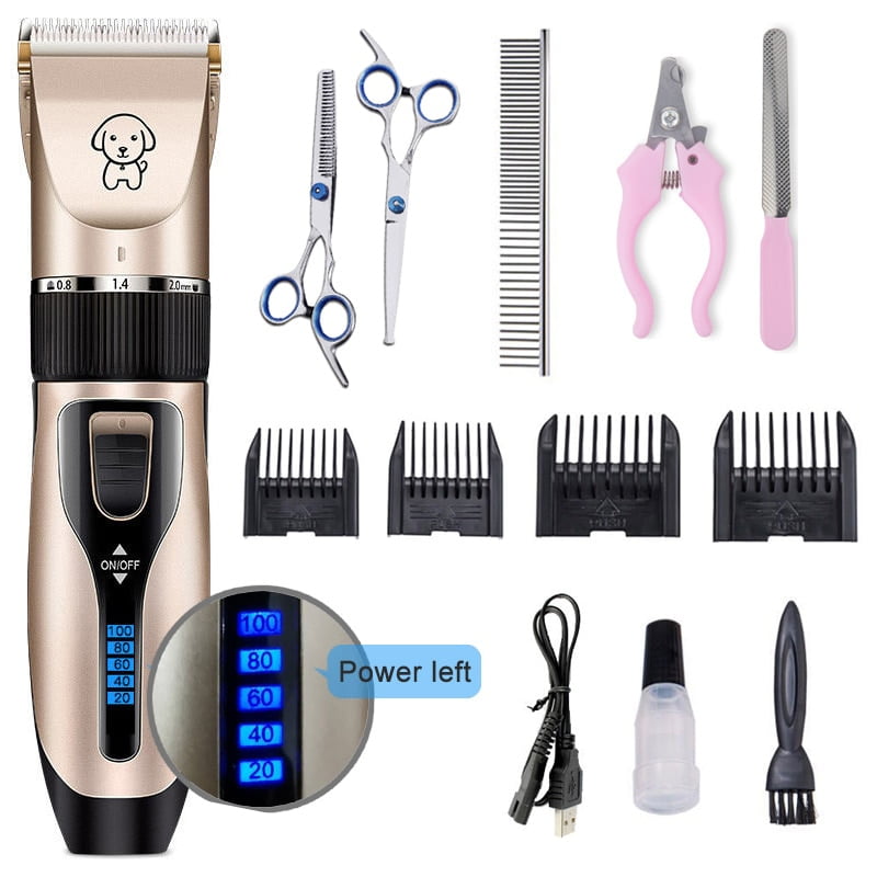 Pet Cat Dog clippers professional Dogs grooming clipper groomer kit USB Rechargeable Low-noise Pets Hair Trimmer Display battery
