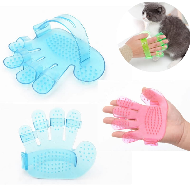 Pet Cat Grooming Comb Five Finger Pet Bath Brush Cat Dog Shower Massager Pet Grooming Deshedding Glove