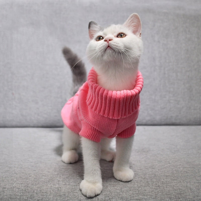 Pet Dog Cat Clothing Winter Autumn Warm Cat Knitted...