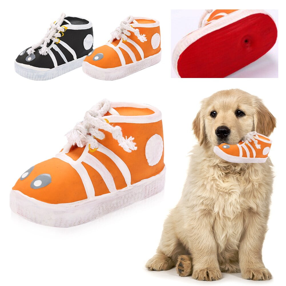 Pet Dog Chew Toy Bite-Resistant Latex Shoes Sound Toys for Small Dogs Puppy Teeth Training Products Dropship