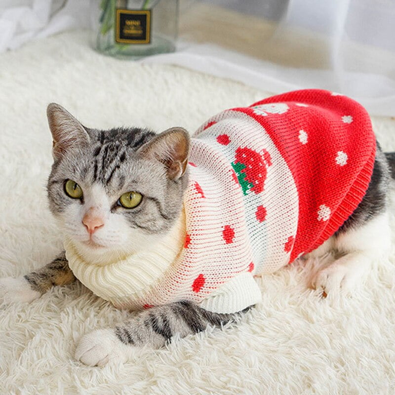 Pet Knitted Sweaters for Small Dogs Cats Soft Coat...
