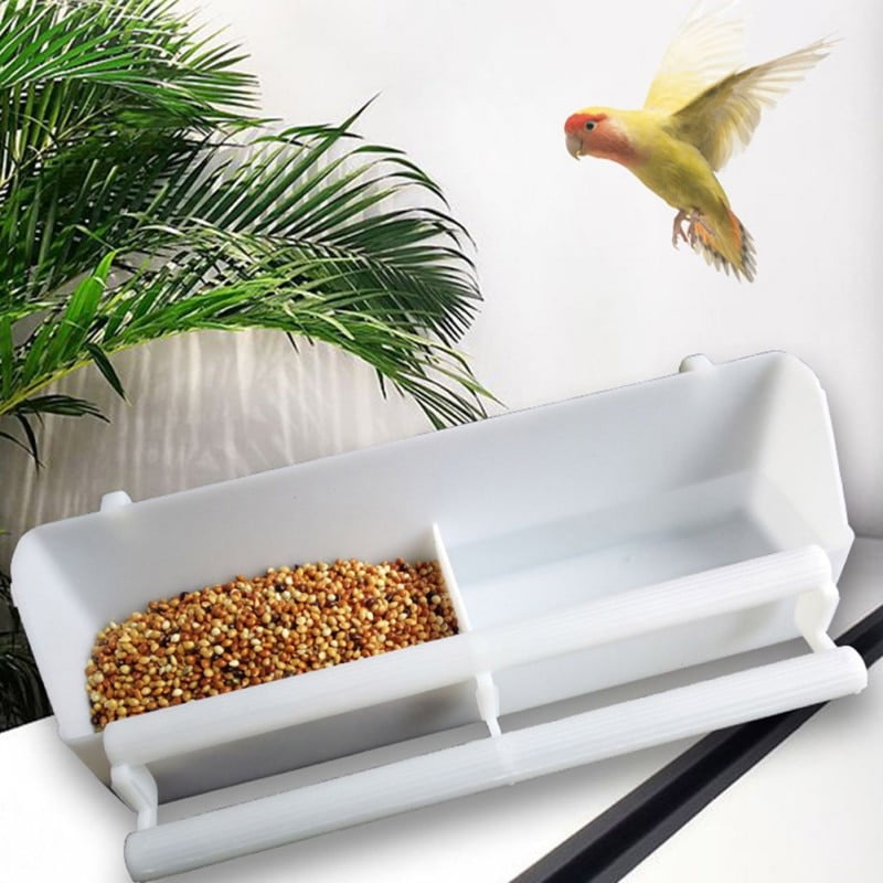 Pet Parrot Bird Feeder Parrot Hanging Food Water Bowl Pigeons Stand Cage Feeding Tools Bird Food Container Cage Accessories