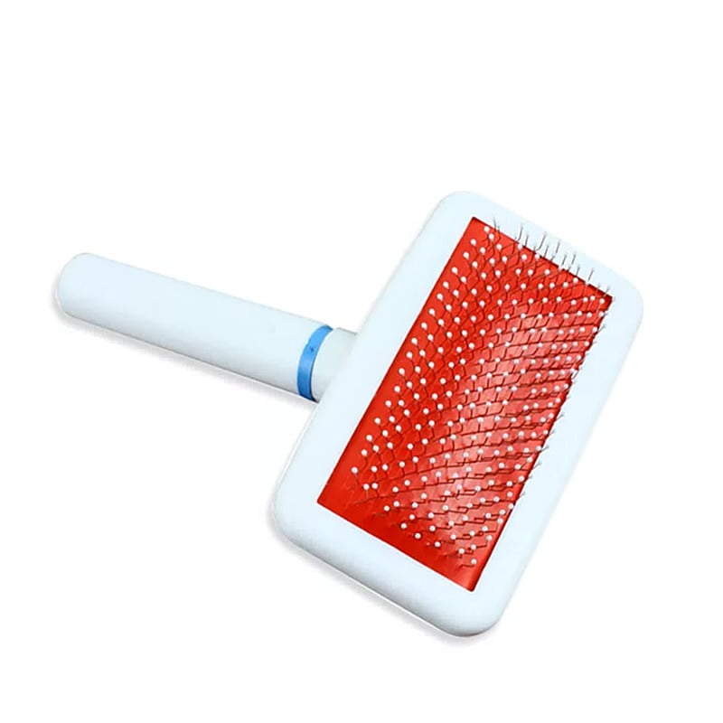 Pet Stainless Steel Combs White Round Head Cat And Dog Detangling Brush Air Bag Needle Fur Brushes Grooming Tools Hair Removal