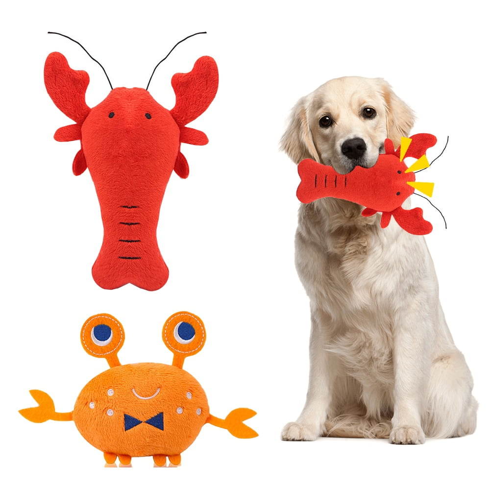 Pet Toys Dogs Cats Cute Lobster Crabs Toy Puppy Squeak...