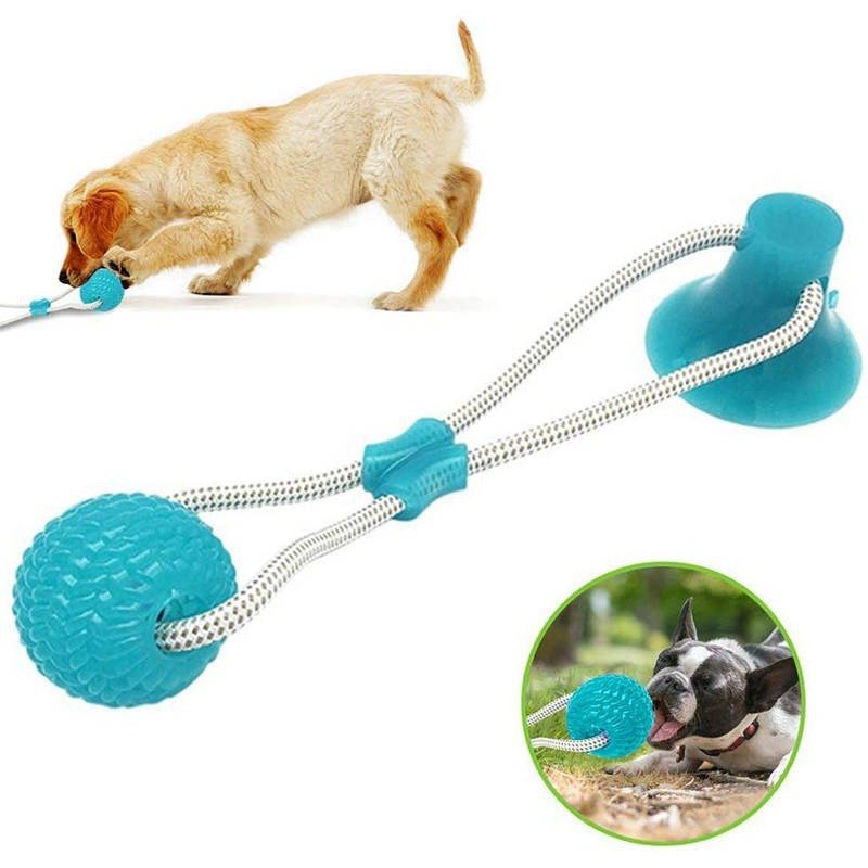Pet Toys with Suction Cup Dog Push Toy with TPR Ball...