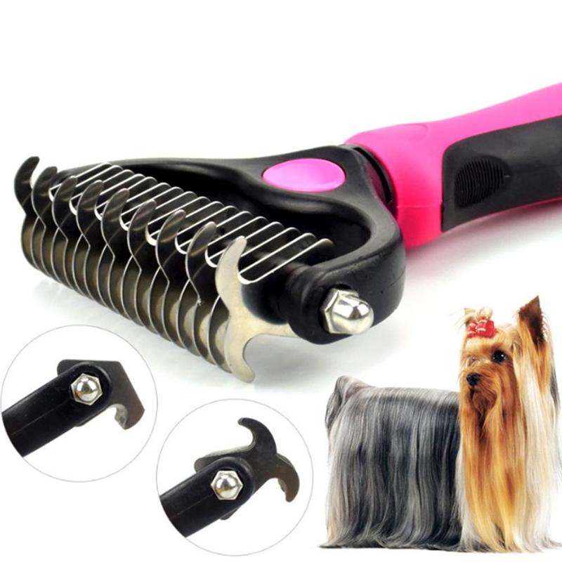 Pets Hair Removal Comb Knot Cutter Brush Double Sided...