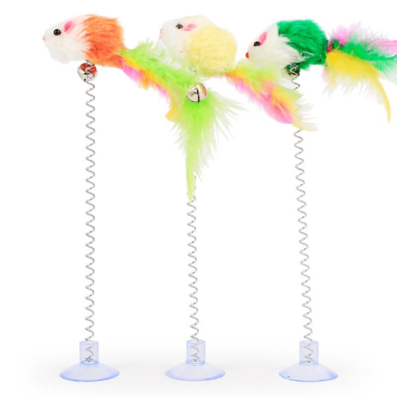 Plastic Cat Toys Feather Funny Cat Mice Shape Fashion...