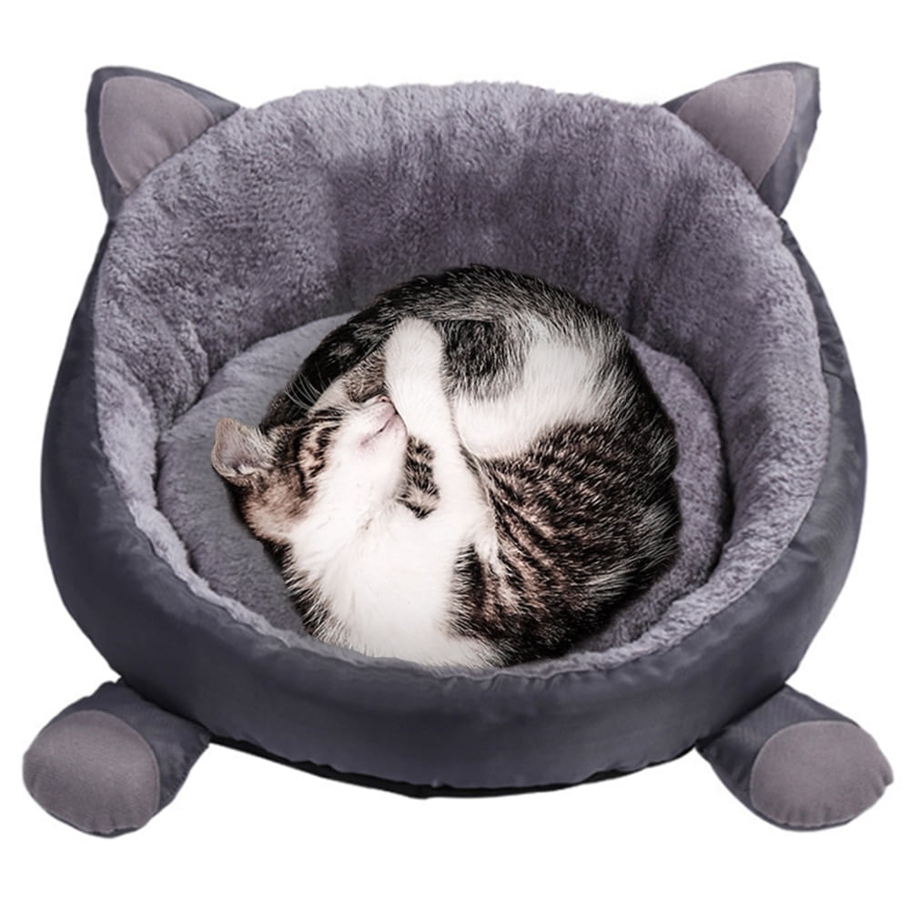 Plush Cat Bed House for Cats Products for Pets Sofa Cama Gatos Cat Accessories Beds for Cats Kitten Mat Dog Bed House Kennel