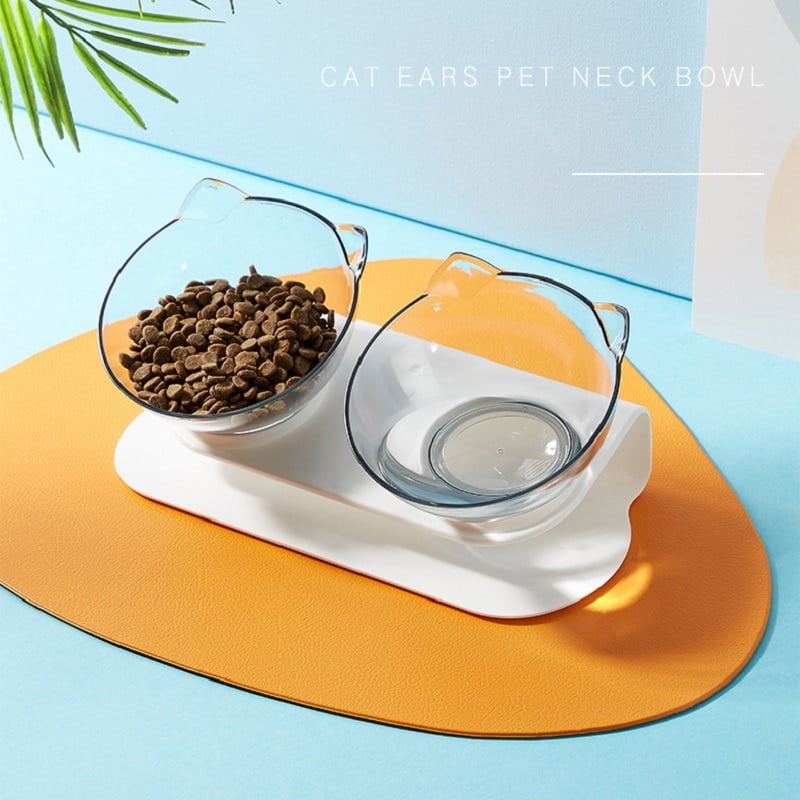 Raised Double Dog Cat Bowls with Anti Slip Stand 15...