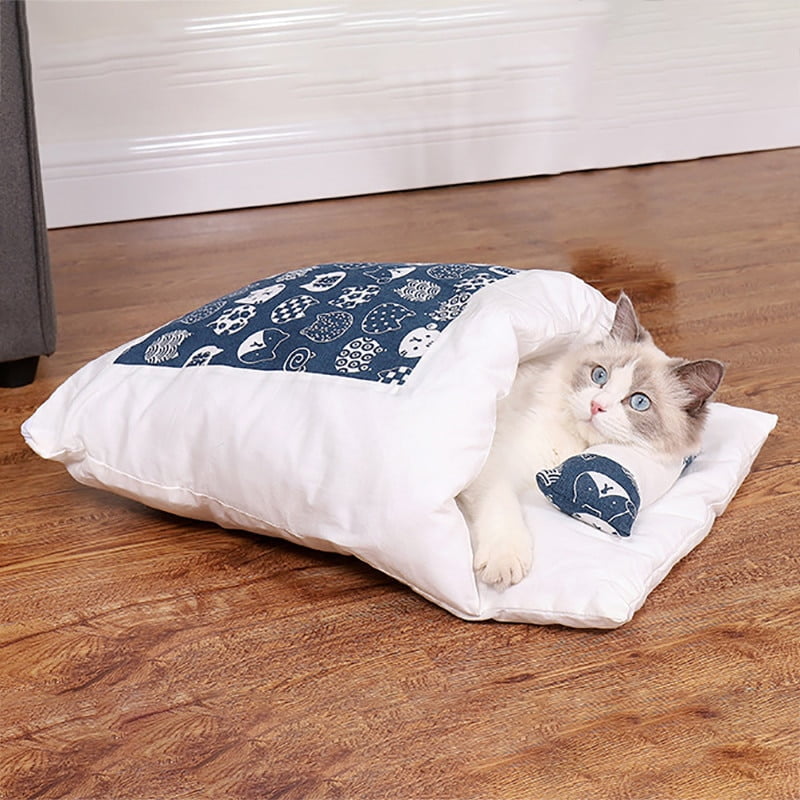 Removable Dog Cat Bed Cat Sleeping Bag Sofas Mat Winter...