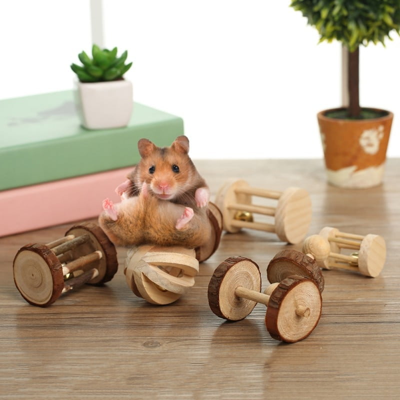 Small pet supplies hamster guinea pig toy natural wooden...