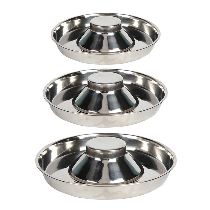 Stainless Steel Pet Dog Bowl Puppy Litter Food Feeding...