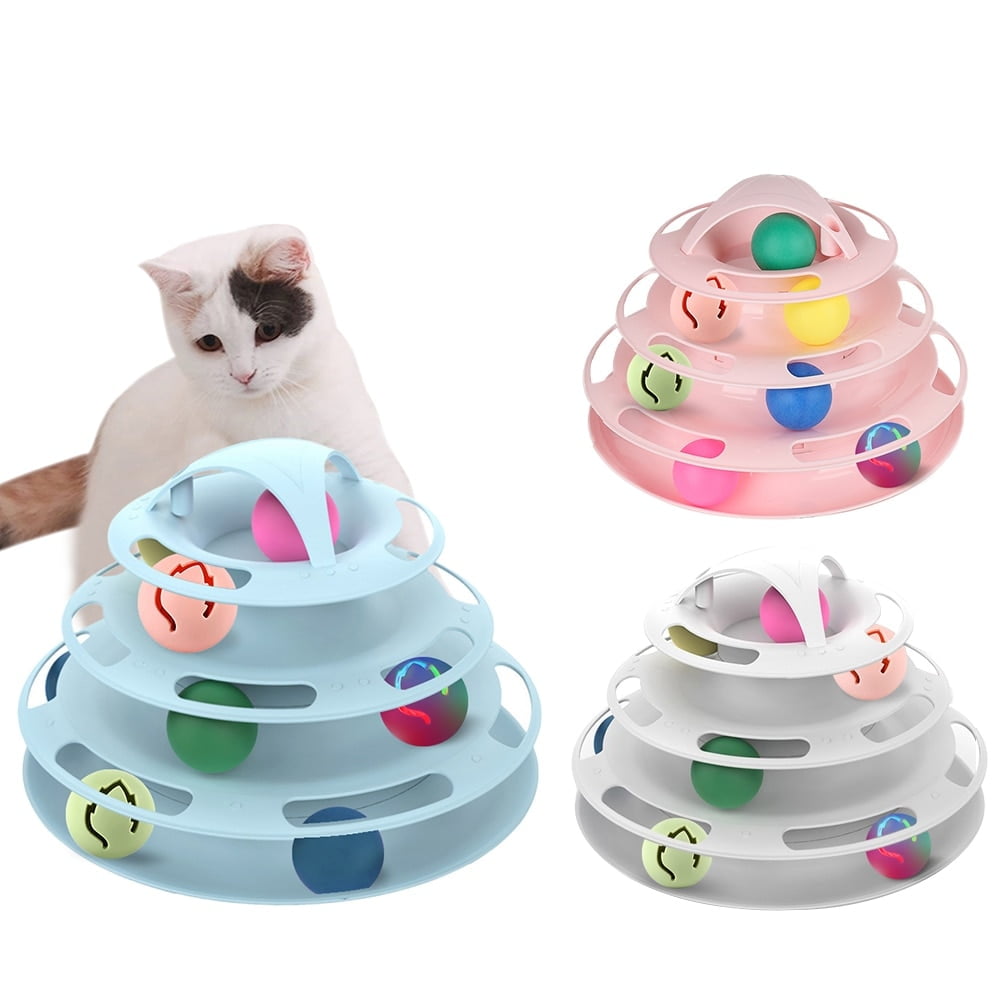 Three Levels Pet Cat Interactive Toy Intelligence Play...